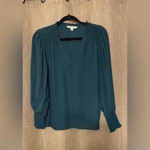 Zach & Rachel Deep Teal Smocked Blouse
